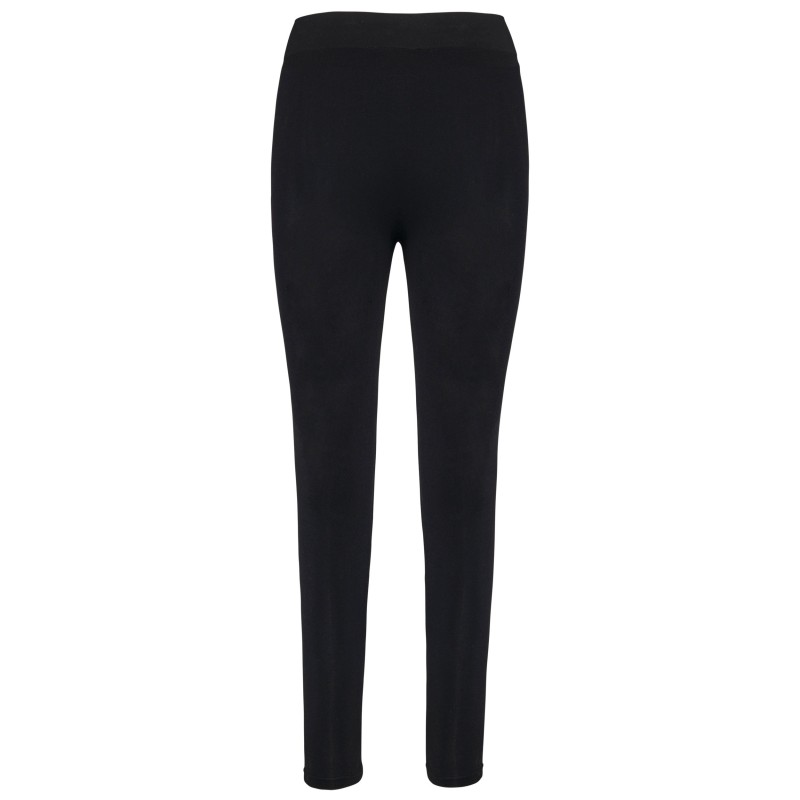 Legging femme 7/8 sans coutures Black BACK