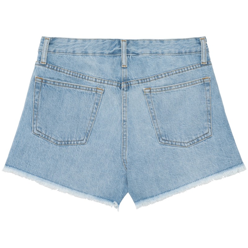Short en jean femme Bleached Indigo BACK