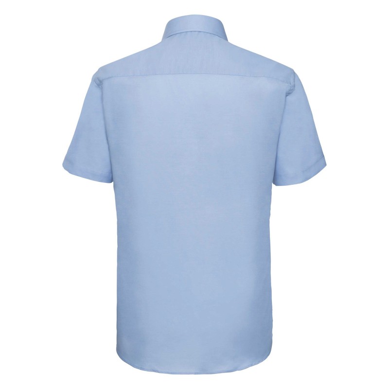 Chemise oxford cintrée manches courtes homme Oxford Blue BACK
