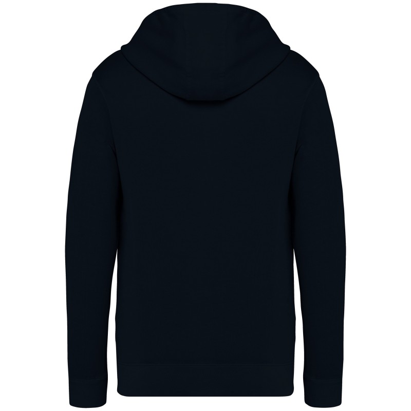 Sweat capuche Terry280 unisexe Washed black BACK