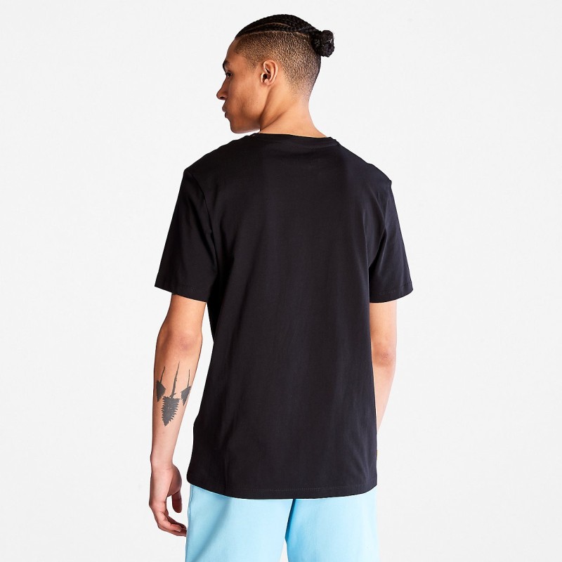 T-shirt bio Brand Tree Black BACK