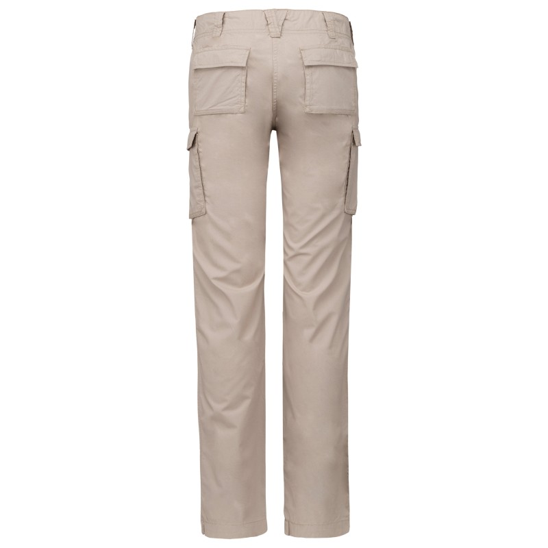 Pantalon léger multipoches femme Beige BACK