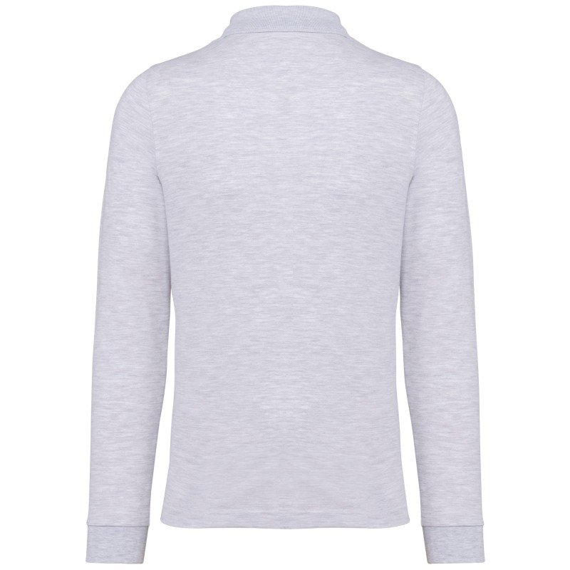 Polo manches longues homme Ash Heather BACK
