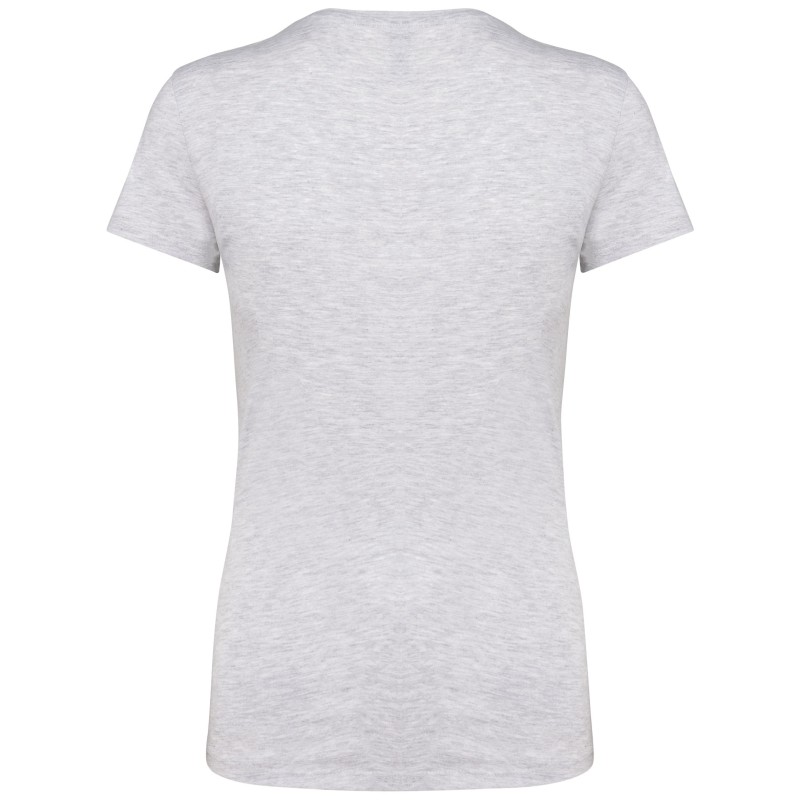 T-shirt col rond manches courtes femme Ash Heather BACK