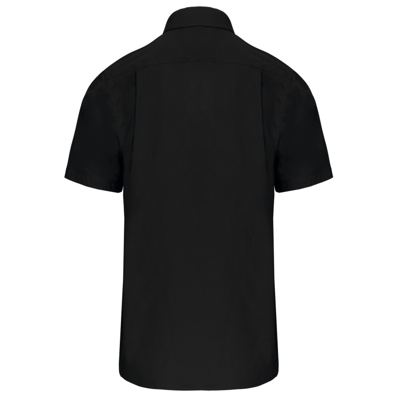 Chemise popeline manches courtes Black BACK