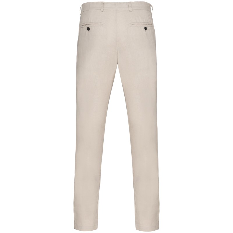 Pantalon en lin homme Linen Sand BACK