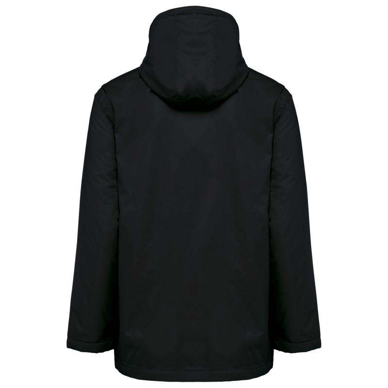Veste à capuche avec doublure en micropolaire unisexe Black BACK