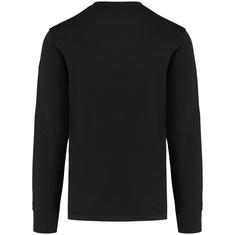 Sweat-shirt manches montées homme Black BACK