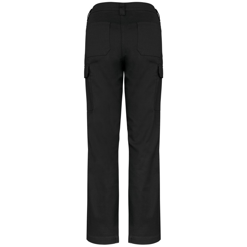 Pantalon de travail multipoches femme Black BACK