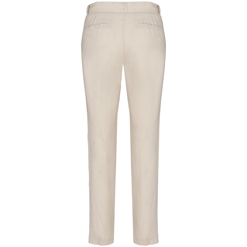 Pantalon en lin femme Linen Sand BACK