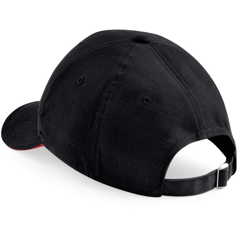 Casquette Athleisure - 6 panneaux Black / Classic Red BACK
