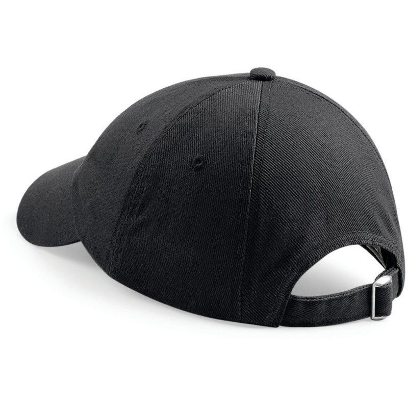 Casquette profil bas en coton drill - 6 panneaux Black BACK