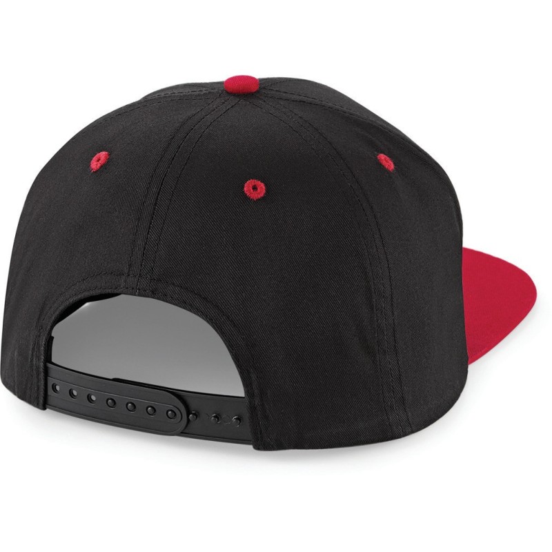 Casquette Snapback contrastée - 5 panneaux Black / Classic Red BACK