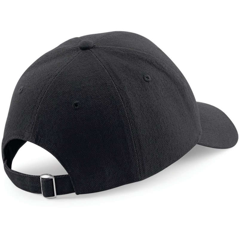 Casquette homme Pro-Style en coton brossé - 6 panneaux Black BACK