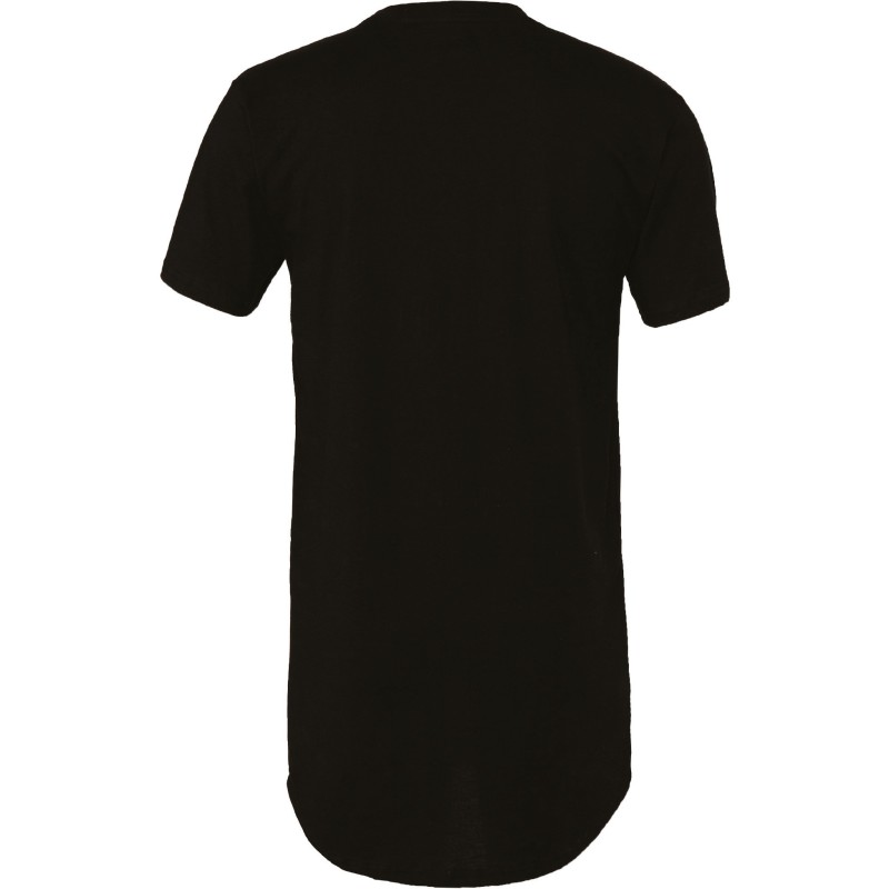 T-shirt homme coupe longue Black BACK