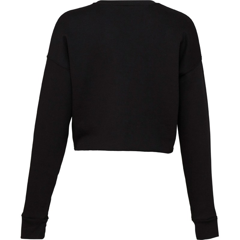 Sweat-shirt crop femme Black BACK
