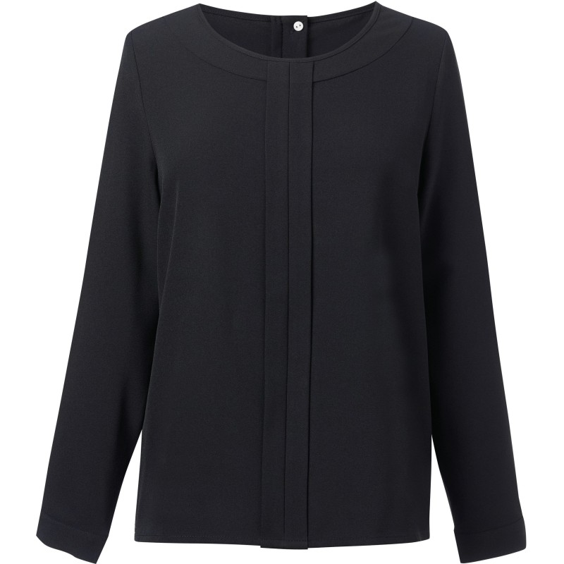 Blouse Crêpe de Chine Roma Black FACE