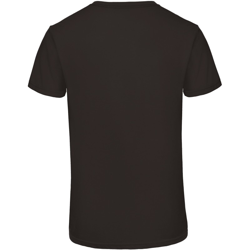 T-shirt Triblend col V Homme Black BACK
