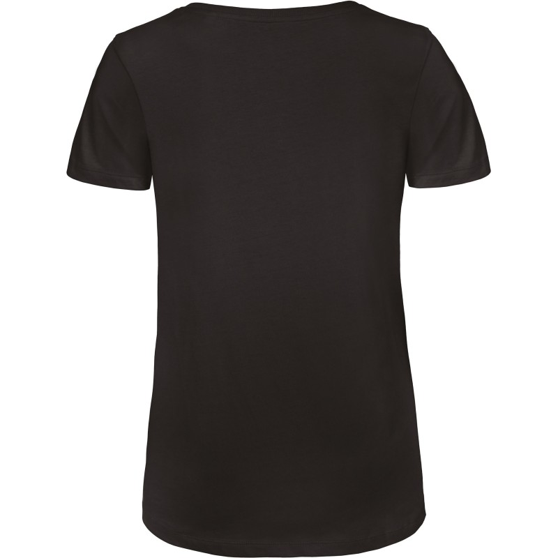 T-shirt Organic Inspire col V Femme Black BACK