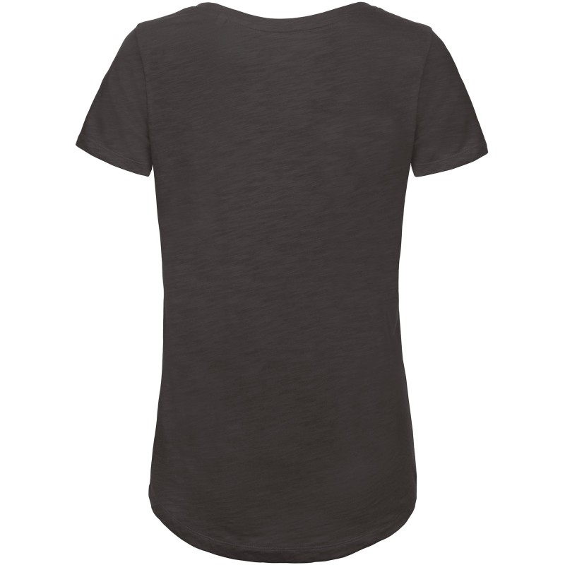 T-shirt Organic Slub Inspire Femme Chic Black BACK