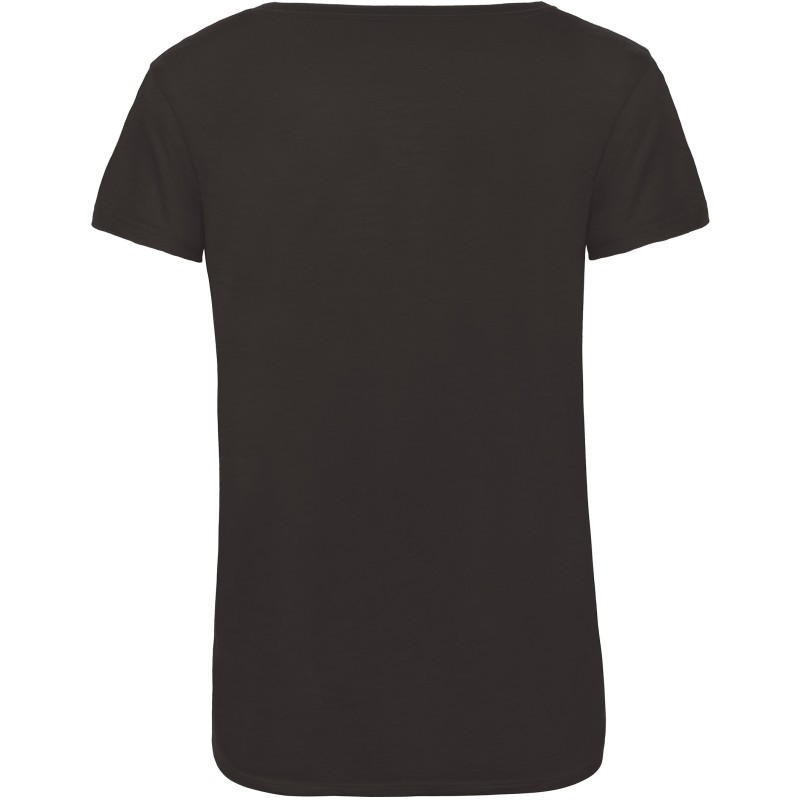 T-shirt Triblend col rond Femme Black BACK