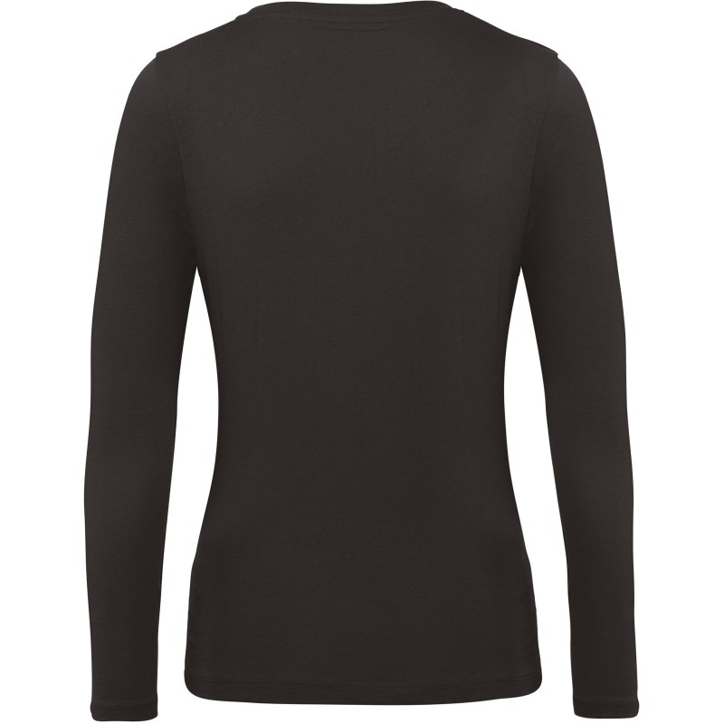 T-shirt bio Inspire femme manches longues Black BACK