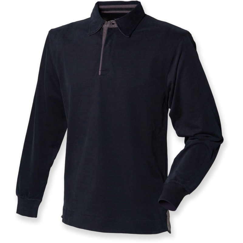 Polo rugby manches longues Black FACE