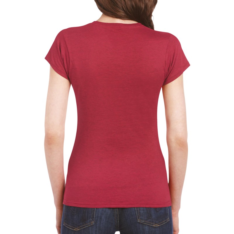 T-shirt femme col rond Softstyle Antique Cherry Red BACK