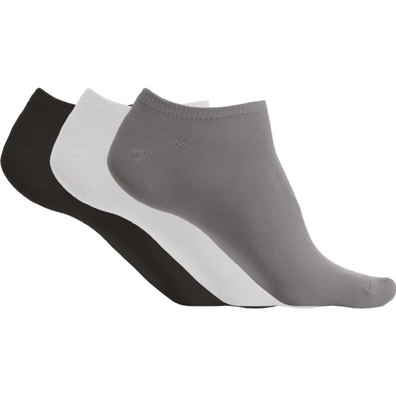 Socquettes microfibre unisexe - pack de 3 paires Storm Grey / White / Black FACE