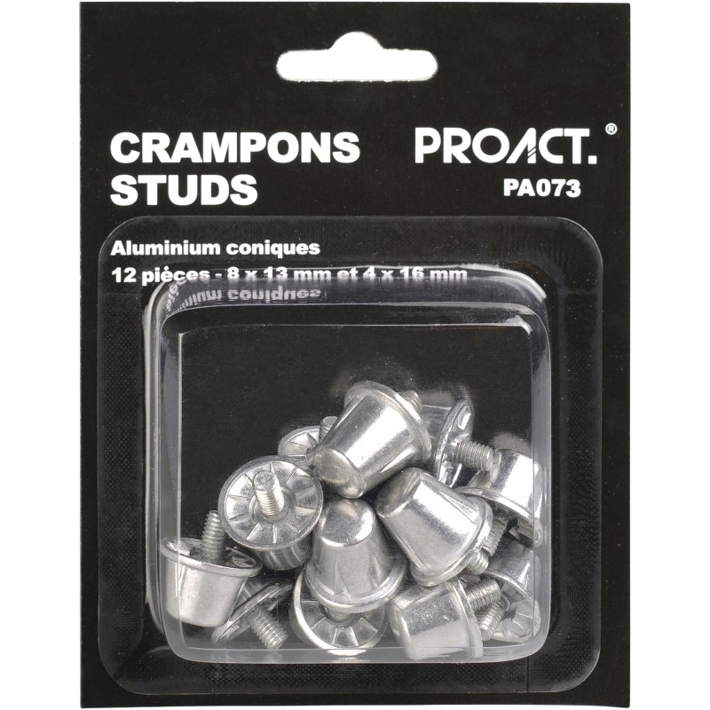 Boîte de 12 crampons alu coniques Silver FACE