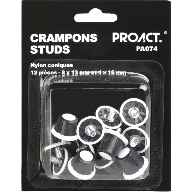 Boîte de 12 crampons nylon coniques Black FACE