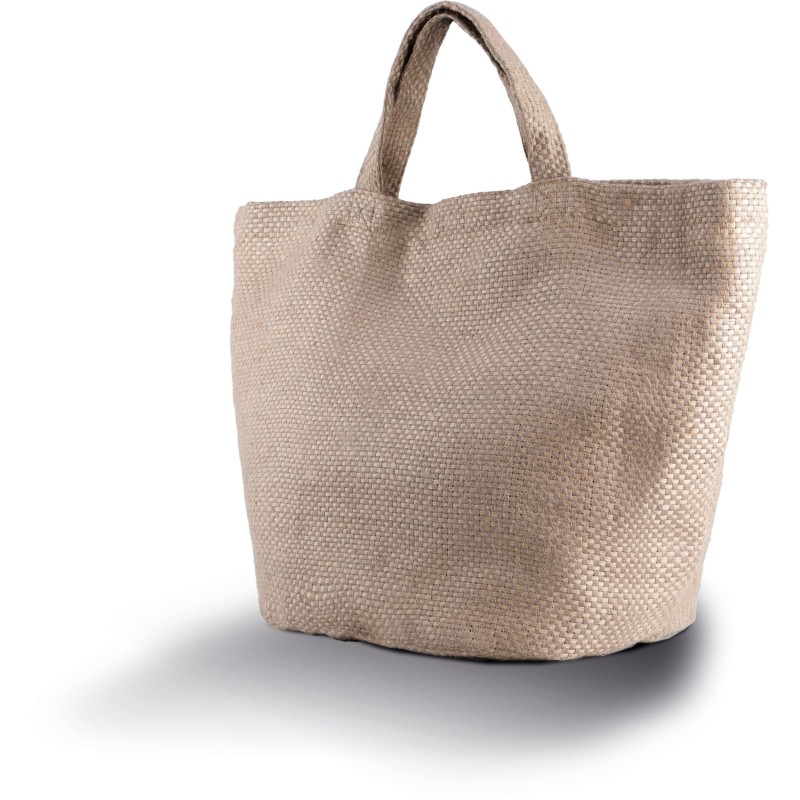 Sac cabas en toile de jute teint 100% naturel