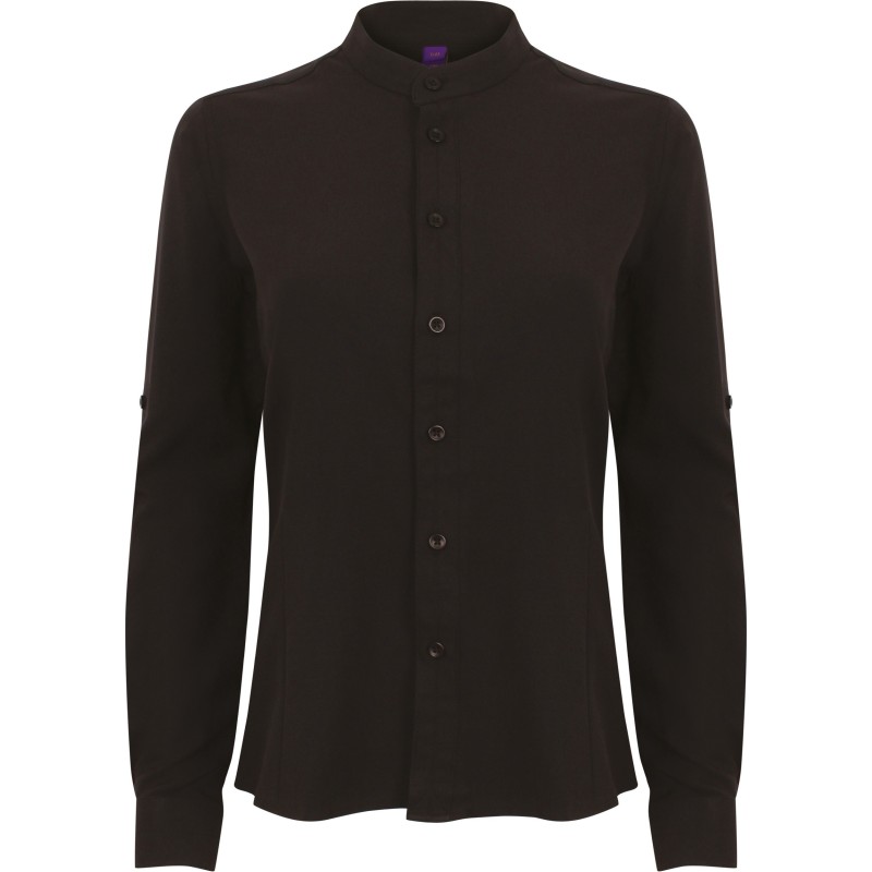 Chemise Femme col Mao Black FACE