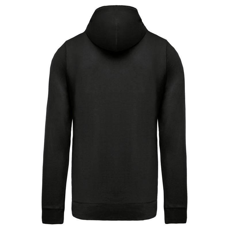 Veste coton légère à capuche Black BACK