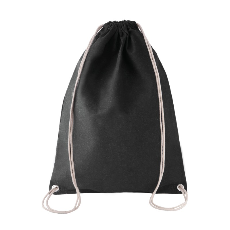 Sac à dos en coton avec cordelettes Black FACE