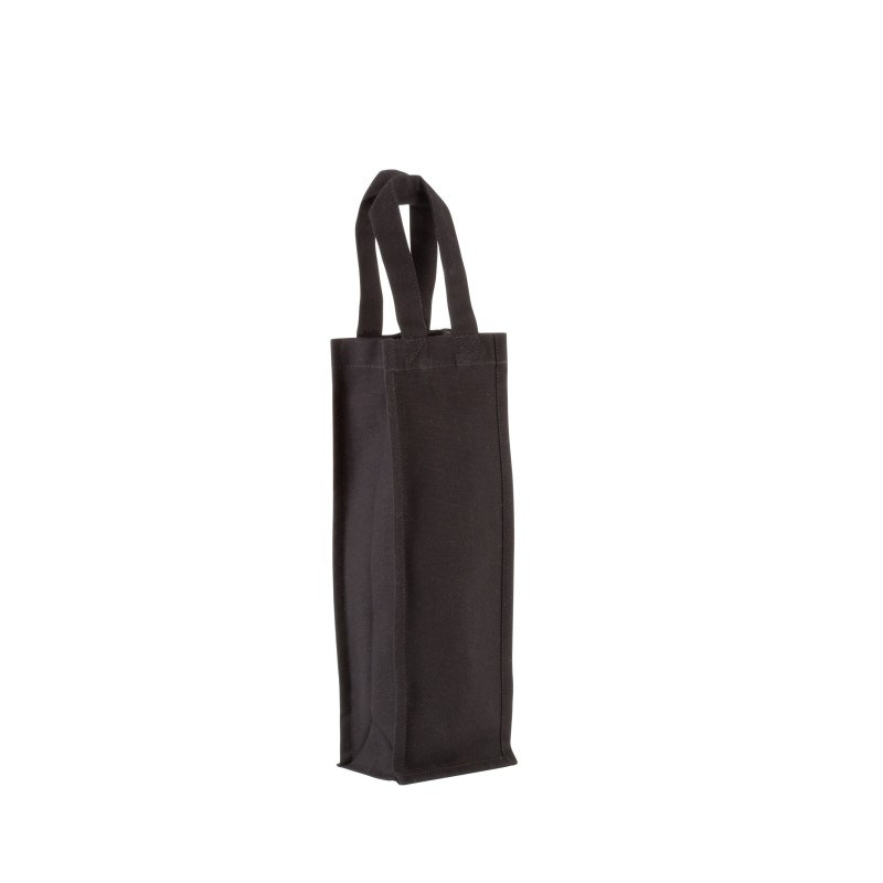 Sac porte-bouteille en coton canvas Black FACE