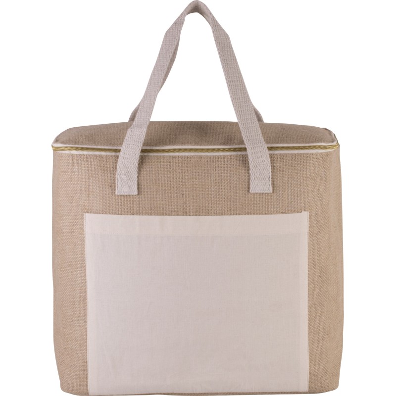 Sac isotherme en jute - grand modèle Natural FACE