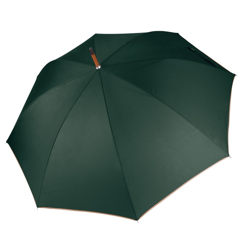 Parapluie mât en bois Bottle Green / Beige FACE