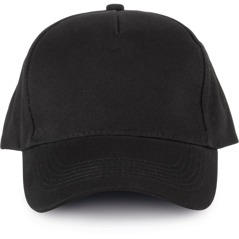 Casquette 5 panneaux en coton bio Black FACE