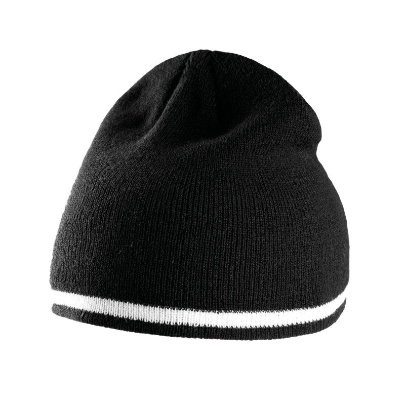 Bonnet bande bicolore contrastée Black / White FACE