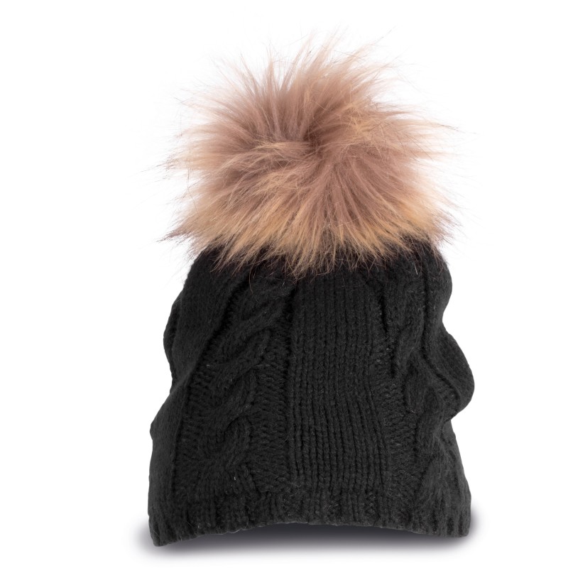 Bonnet à pompon Black FACE